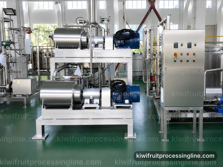 industrial kiwifruit juice and puree line, common buyer questions: low shear kiwi pulper connection view