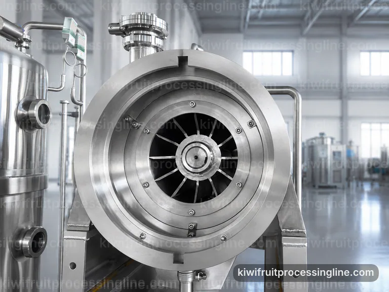 Industrial Kiwifruit Juice And Puree Line: Applied Process Engineering Interface industrial kiwifruit juice and puree line, applied process engineering: low shear pulping with seed control section connection view