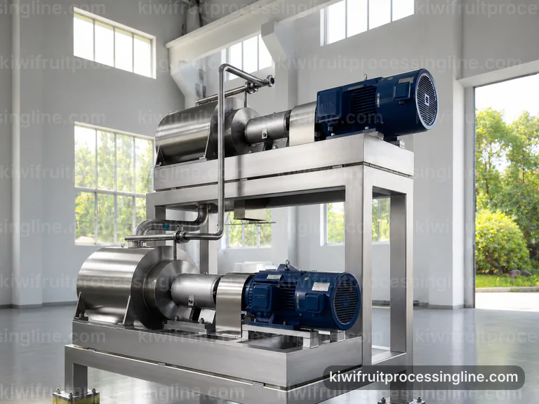 Industrial Kiwifruit Juice And Puree Line: Process Sequence Interface industrial kiwifruit juice and puree line, process sequence: low shear kiwi pulper connection view