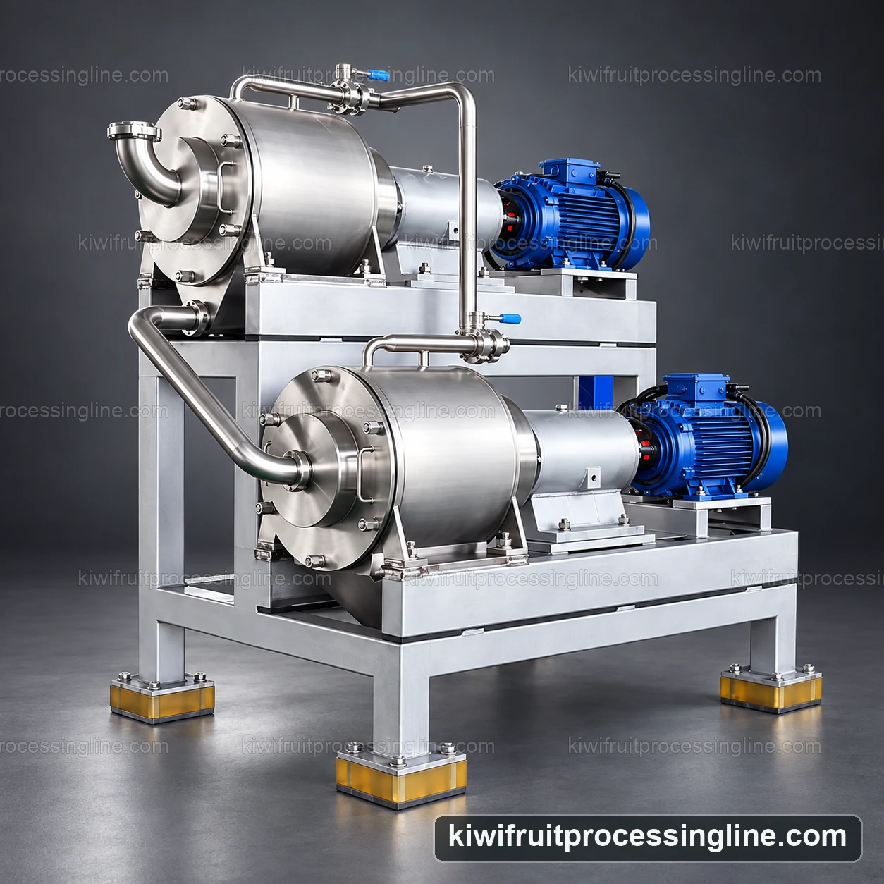 Side view of a combined two-stage pulper and finisher