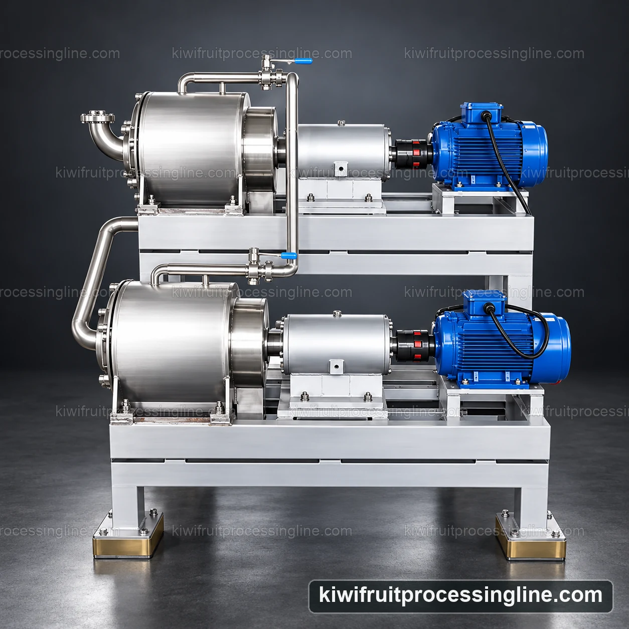 Two-stage pulping and finishing assembly on one frame